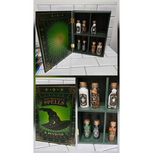 Target Bullseye Halloween Spells and Potions Book Storage Box & 7 Mini Potions